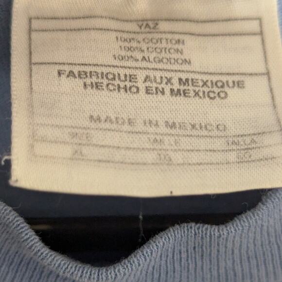 Nike XL Blue T-Shirt Mens Vintage Made in Mexico Big Logo Swoosh 90s Y2K Style - Picture 4 of 5